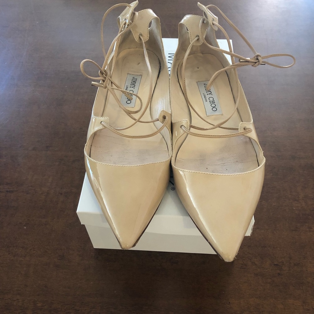 Jimmy Choo patent leather flats